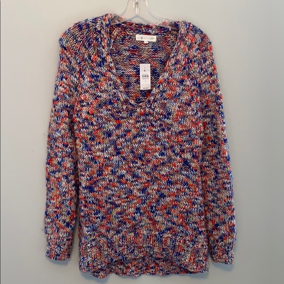 LOU & GREY MARLED V-NECK SWEATER - Picture 14 of 15